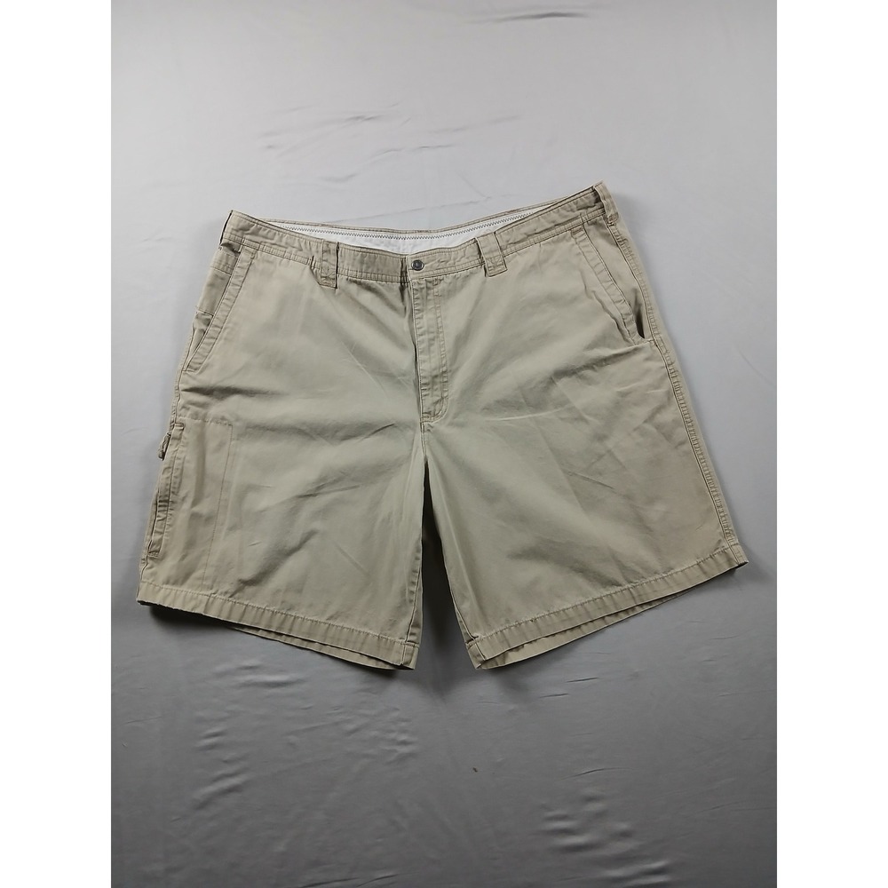 Columbia Sportswear Mens 44 Khaki Tan Cotton chino Cargo Shorts AM4478 10 Inseam